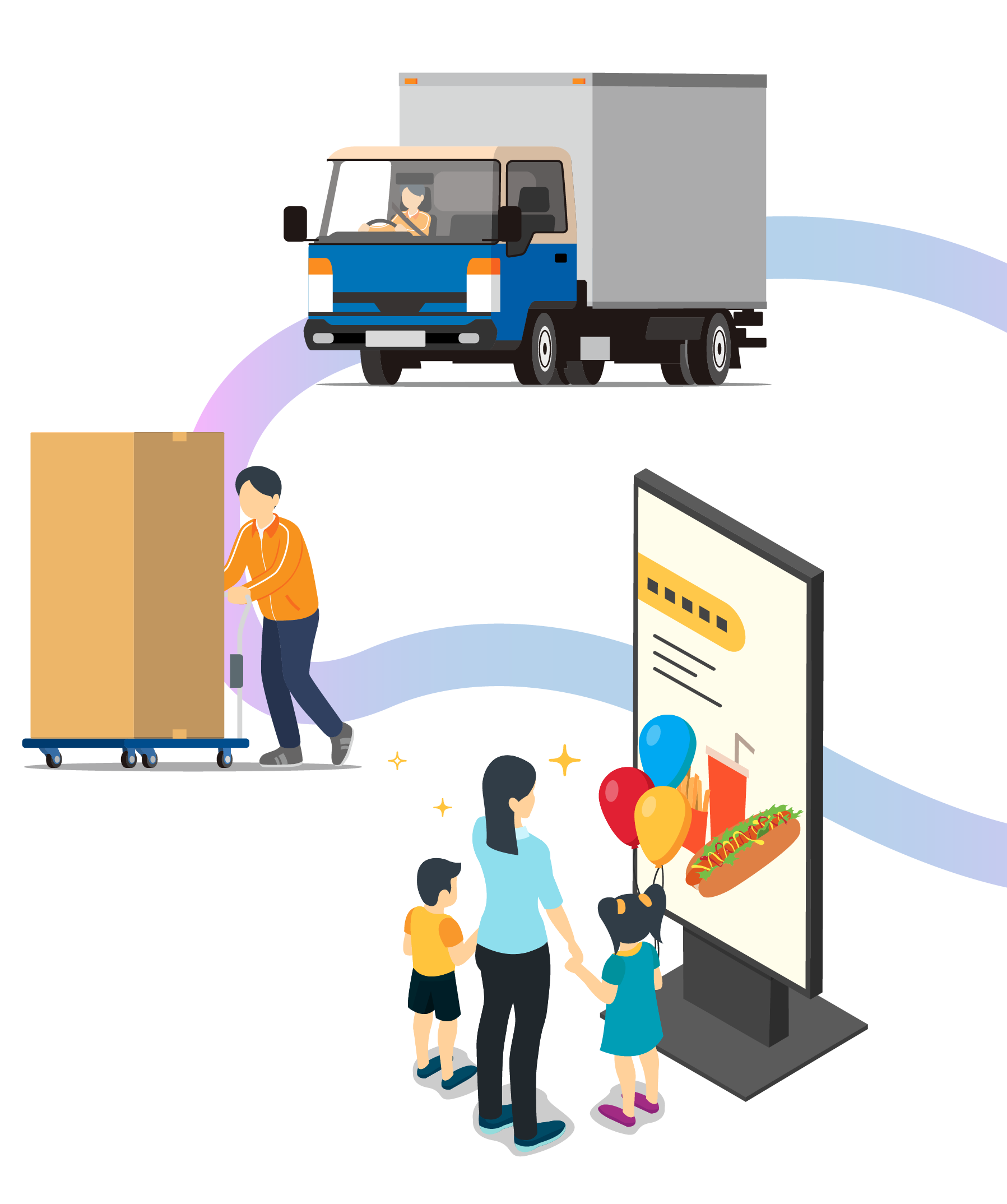 弁天堂のデジタルサイネージ