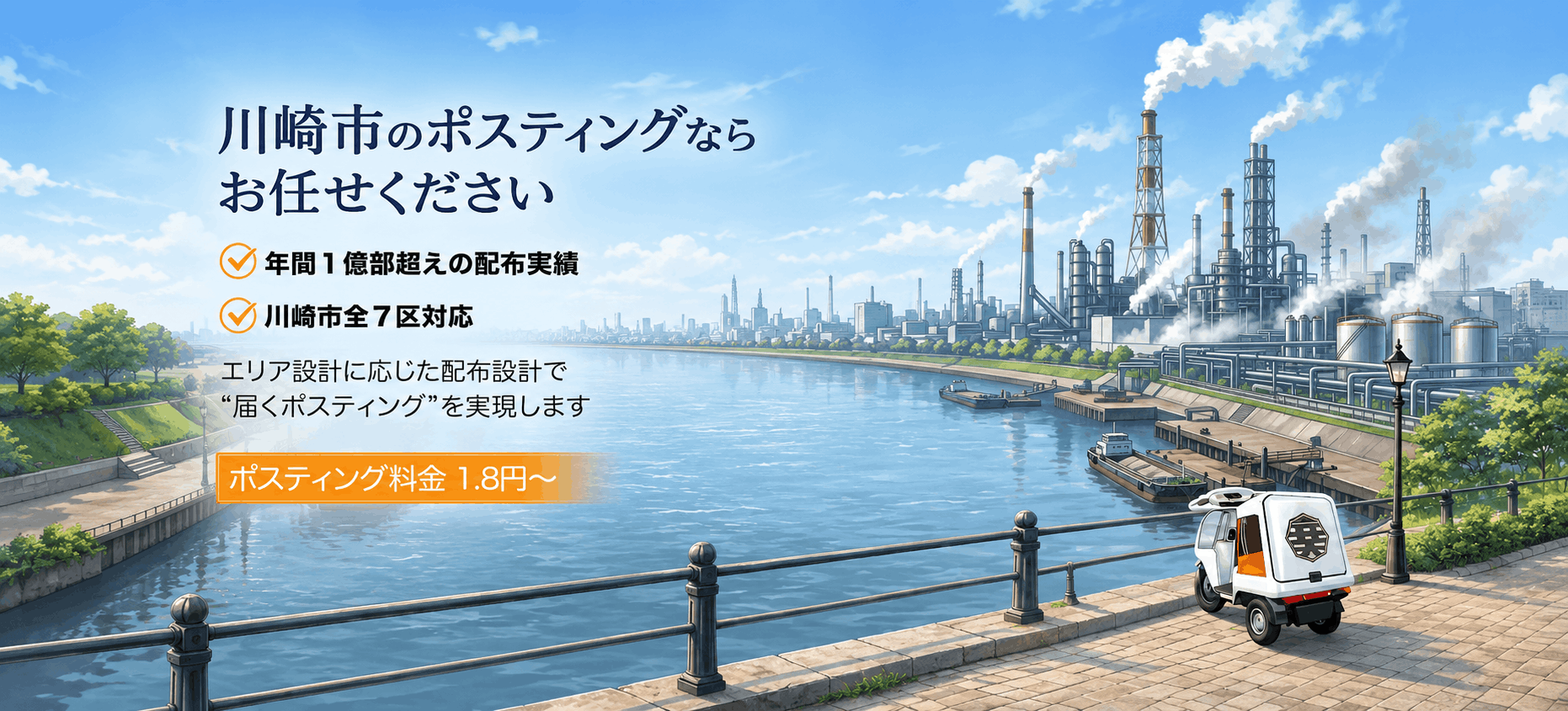 川崎市7区のポスティング|地域特性に合わせた配布設計